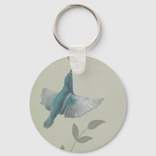 Porte-clés Beau Oiseau Bleu (Recto)
