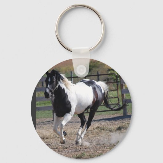 Porte-clés Beau Paint Pinto Horse (Recto)