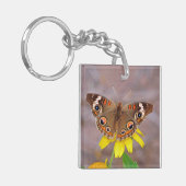 Porte-clés Beau papillon sur Fleur Jaune (Devant gauche)