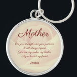 Porte-clés Beau Poème Mère Personnalisé<br><div class="desc">Beau inspiré Mère poème design cadeau Porte - clé.</div>