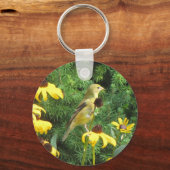 Porte-clés Beau Porte - clé d'oiseaux jaunes (Recto)