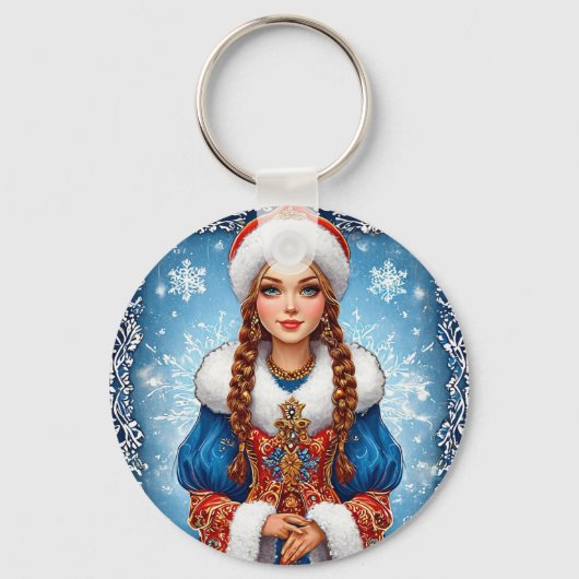 Porte-clés Beau portrait hivernal pour maigre neige (Recto)