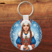 Porte-clés Beau portrait hivernal pour maigre neige (Verso)