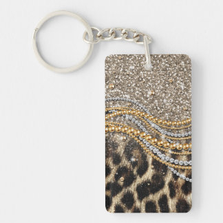 Porte-clés Beau Poster de animal tendance Leopard Faux