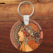 Porte-clés Beau profil femme - Mucha (Recto)