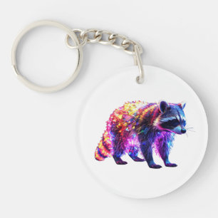 Porte-clés Beau Raccoon brillant