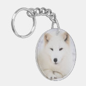 Porte-clés Beau renard blanc (Devant gauche)