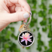 Porte-clés Beau rose Lotus Art Cool tendance Unique (main)