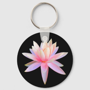 Porte-clés Beau rose Lotus Art Cool tendance Unique