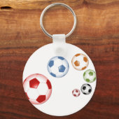 Porte-clés Beau soccer (football) ensemble de balles (Recto)