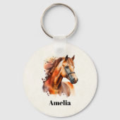 Porte-clés Beau Sorrel Horse Portrait (Recto)