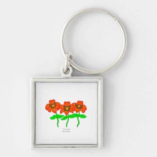 Porte-clés Beau Tiger Lilies Premium Carré Porte - clé (Devant)
