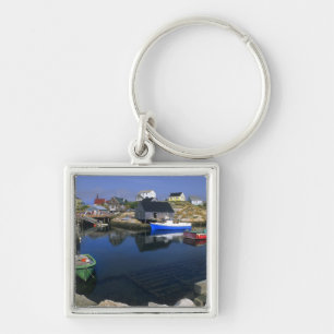 Porte-clés Beau village de Peggy's Cove avec port