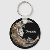 Porte-clés Beau visage dans la lune (Recto)