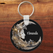 Porte-clés Beau visage dans la lune (Recto)