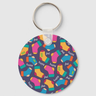 Porte-clés Beaucoup De Chaussettes Joyeux Pieds Porte - clé