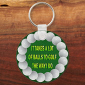 PORTE-CLÉS BEAUCOUP D'HUMOUR DE GOLF BALLS (Recto)