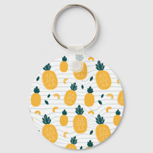 Porte-clés Beauté ananas : Motif tiré à la main