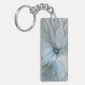 Porte-clés Beauté Élégante Fleur d'Art Abstrait Moderne Fract (Devant gauche)
