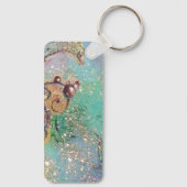 Porte-clés BEAUTÉ EN ROSE / Plante papillon magique (Verso)