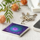 Porte-clés Beauté florale Abstraite Fleur d'art fractionnée c (Côté)