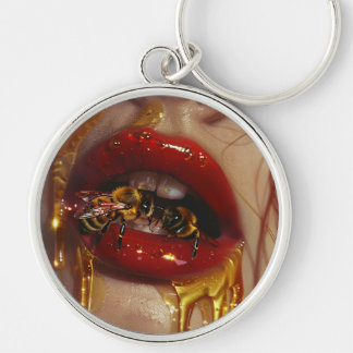 Porte-clés Beauté Honey Drip – Portraits dorés sensuels de fe