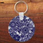 Porte-clés Beautés botaniques Porte - clé bleu (Recto)