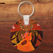 Porte-clés Beautiful Amazing Giraffe love safari (Recto)