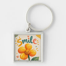 beautiful flower key tag