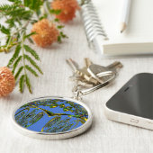Porte-clés Beautiful Iridescent bluebirds design (Côté)