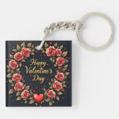 Porte-clés Beautiful Luxury Floral Love Modern Collection (Dos)