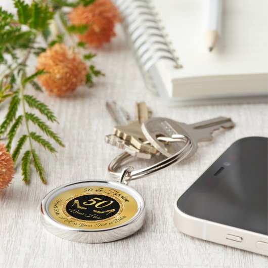 Porte-clés Beautiful Personalised 50th Birthday Gifts for Her (Côté)