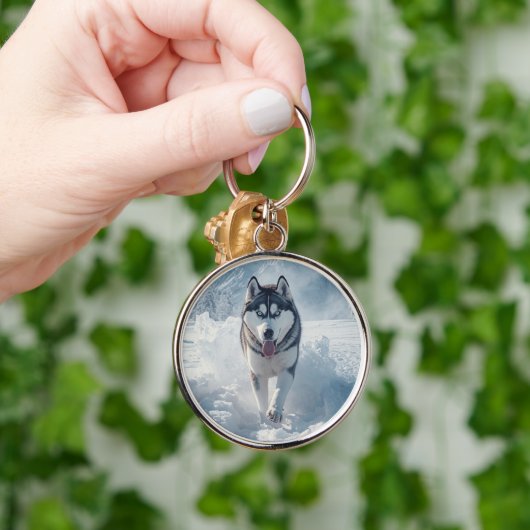 Porte-clés Beautiful Snow Wolf (Main)