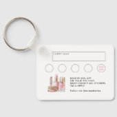 Porte-clés Beauty Esthétique Business & Loyalty Card QR Code (Verso)