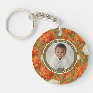 Porte-clés Beaux cadeaux de Noël pour maman fleur de carnatio