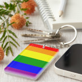 PORTE-CLÉS BEAUX COULEURS DE GAY PRIDE ET DE FIERTÉ (Devant droit)