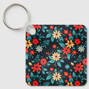 Porte-clés Beaux motifs floraux de fleurs