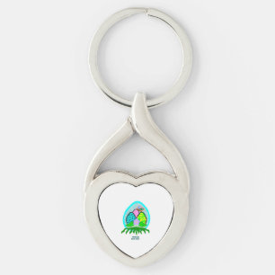 Porte-clés Beaux oeufs de Pâques Twisted Heart Keychain