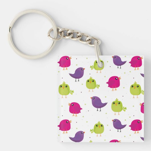 Porte-clés Beaux oiseaux motif (Devant)