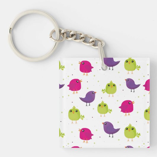Porte-clés Beaux oiseaux motif (Devant)