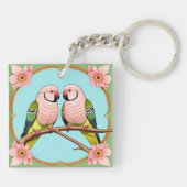 Porte-clés Beaux perroquets illustratifs ensemble (Dos)