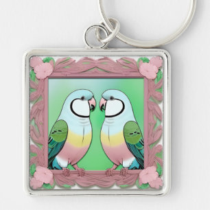 Porte-clés Beaux perroquets illustratifs ensemble
