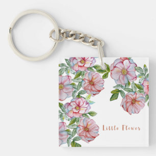 Porte-clés Beaux roses d'aquarelle réalistes.