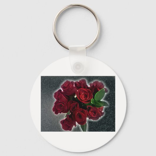 PORTE-CLÉS BEAUX ROSES ROUGES (Recto)