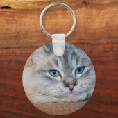 Porte-clés Beaux yeux bleu chat (Recto)