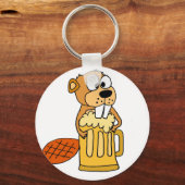Porte-clés Beaver Drôle Bière à boire (Recto)