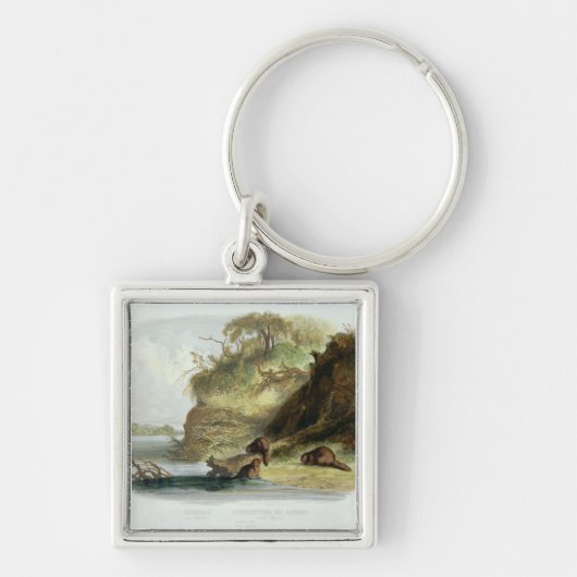 Porte-clés Beaver la hutte sur le Missouri, plaquez 17 du (Devant)