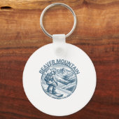 Porte-clés Beaver Mountain Utah Snowboard Snowboard (Recto)