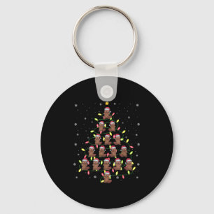 Porte-clés Beaver Père Noël feux d'arbre de Noël laids doux S
