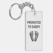 Porte-clés Bébé à Empreinte Encerclée Promu Papa (Devant gauche)